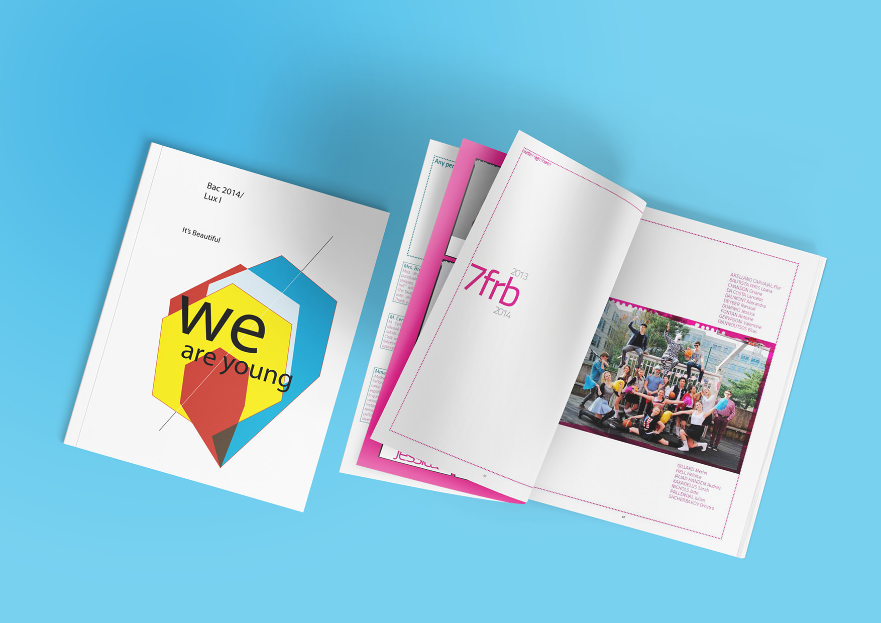Euroschool Luxembourg I Yearbook 2014-2016 Yearbook layout design.