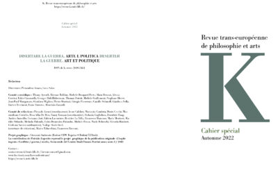 K. Revue trans-européenne de philosophie et arts Cahier Spécial 2022