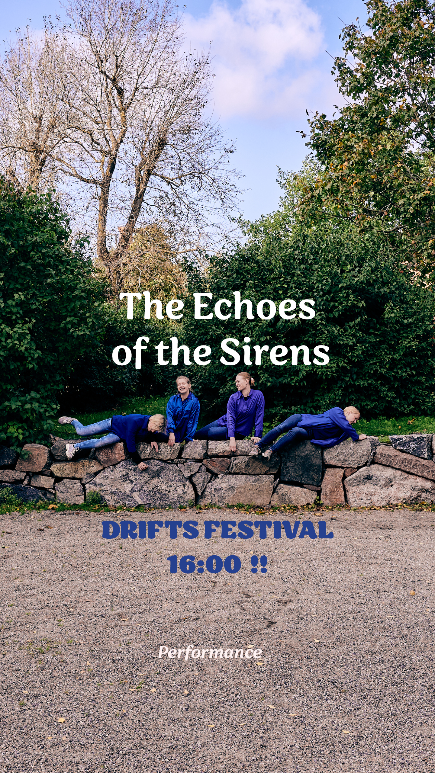 The Echoes of the Sirens -performance at Drifts festival 1.10. at 16:00. choreographer Heli Keskikallio. Giovanni Ambrosio stage photography for theatre and dance groups.